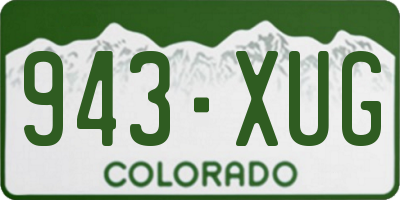 CO license plate 943XUG