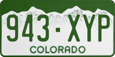 CO license plate 943XYP