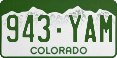 CO license plate 943YAM