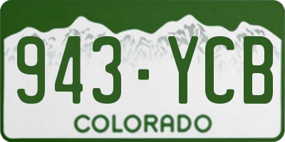 CO license plate 943YCB