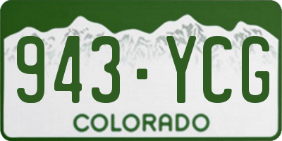 CO license plate 943YCG