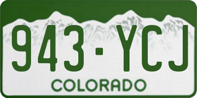 CO license plate 943YCJ