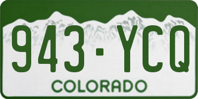 CO license plate 943YCQ