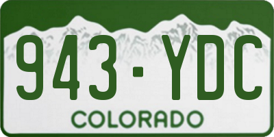 CO license plate 943YDC