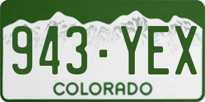 CO license plate 943YEX