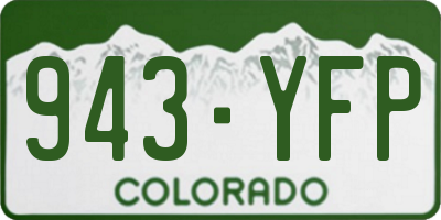 CO license plate 943YFP