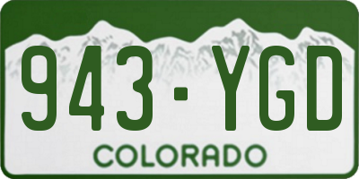 CO license plate 943YGD