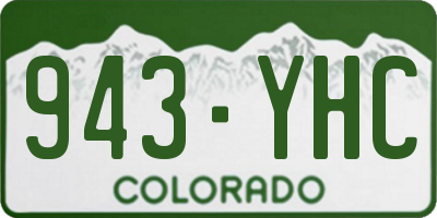CO license plate 943YHC