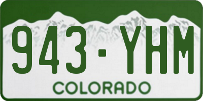 CO license plate 943YHM
