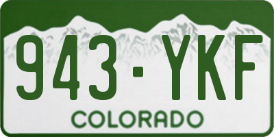 CO license plate 943YKF