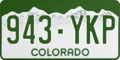 CO license plate 943YKP