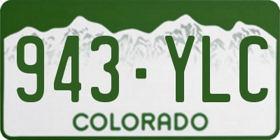 CO license plate 943YLC