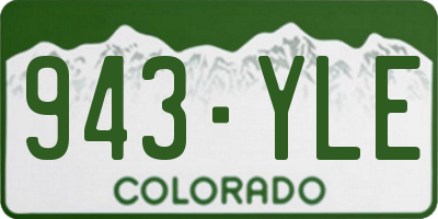 CO license plate 943YLE