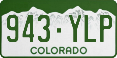 CO license plate 943YLP