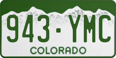 CO license plate 943YMC