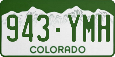 CO license plate 943YMH