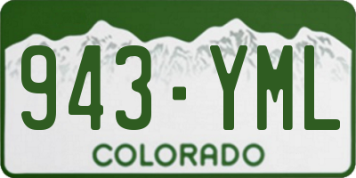 CO license plate 943YML