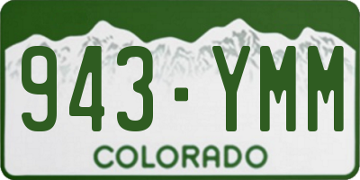 CO license plate 943YMM