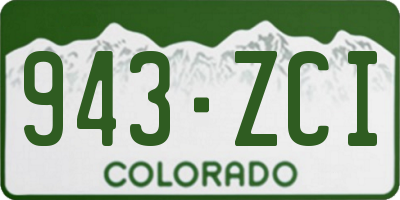 CO license plate 943ZCI