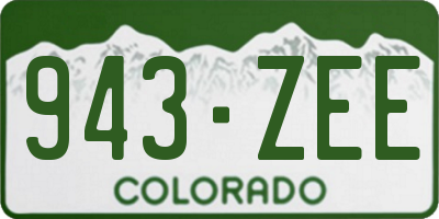 CO license plate 943ZEE