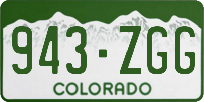 CO license plate 943ZGG