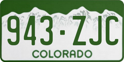 CO license plate 943ZJC