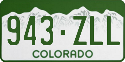CO license plate 943ZLL