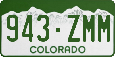 CO license plate 943ZMM