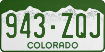 CO license plate 943ZQJ