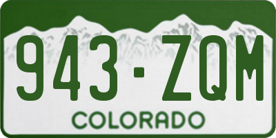 CO license plate 943ZQM