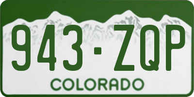 CO license plate 943ZQP