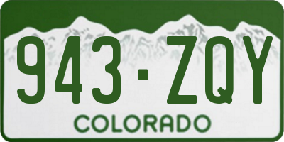 CO license plate 943ZQY