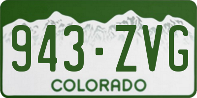 CO license plate 943ZVG