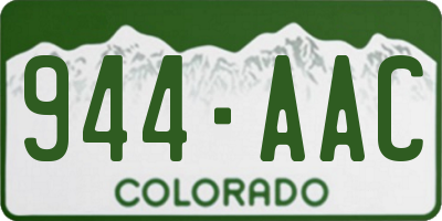 CO license plate 944AAC
