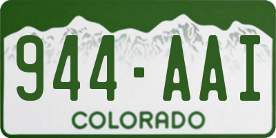 CO license plate 944AAI