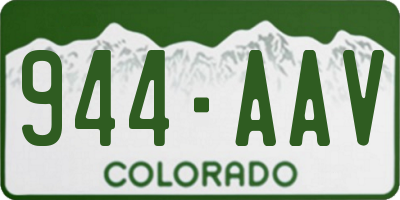 CO license plate 944AAV