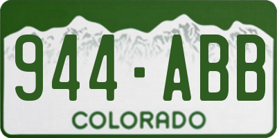 CO license plate 944ABB