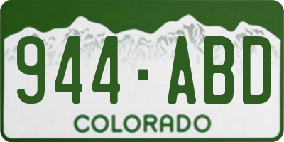 CO license plate 944ABD