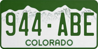 CO license plate 944ABE