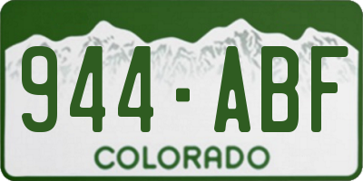 CO license plate 944ABF