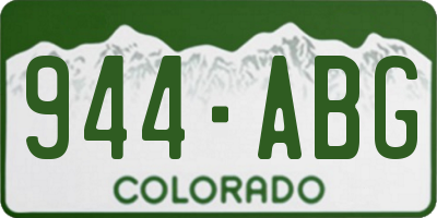 CO license plate 944ABG