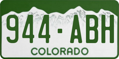 CO license plate 944ABH
