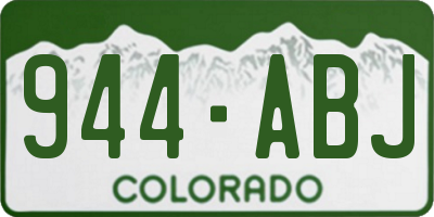 CO license plate 944ABJ