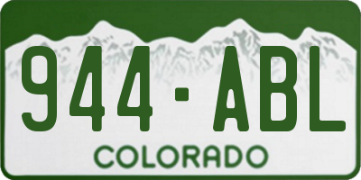 CO license plate 944ABL