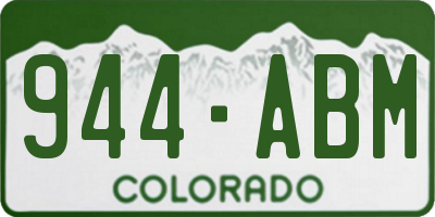 CO license plate 944ABM