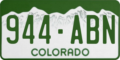 CO license plate 944ABN