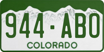 CO license plate 944ABO