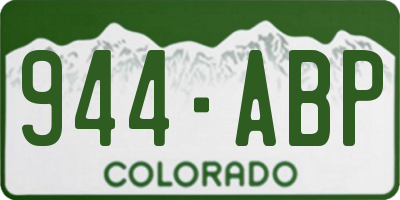 CO license plate 944ABP