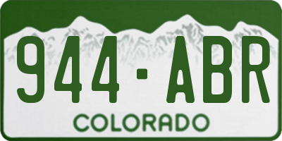 CO license plate 944ABR