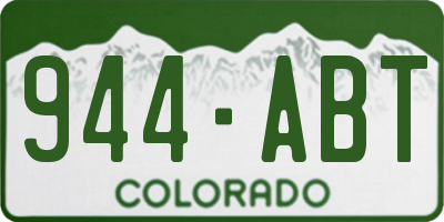 CO license plate 944ABT